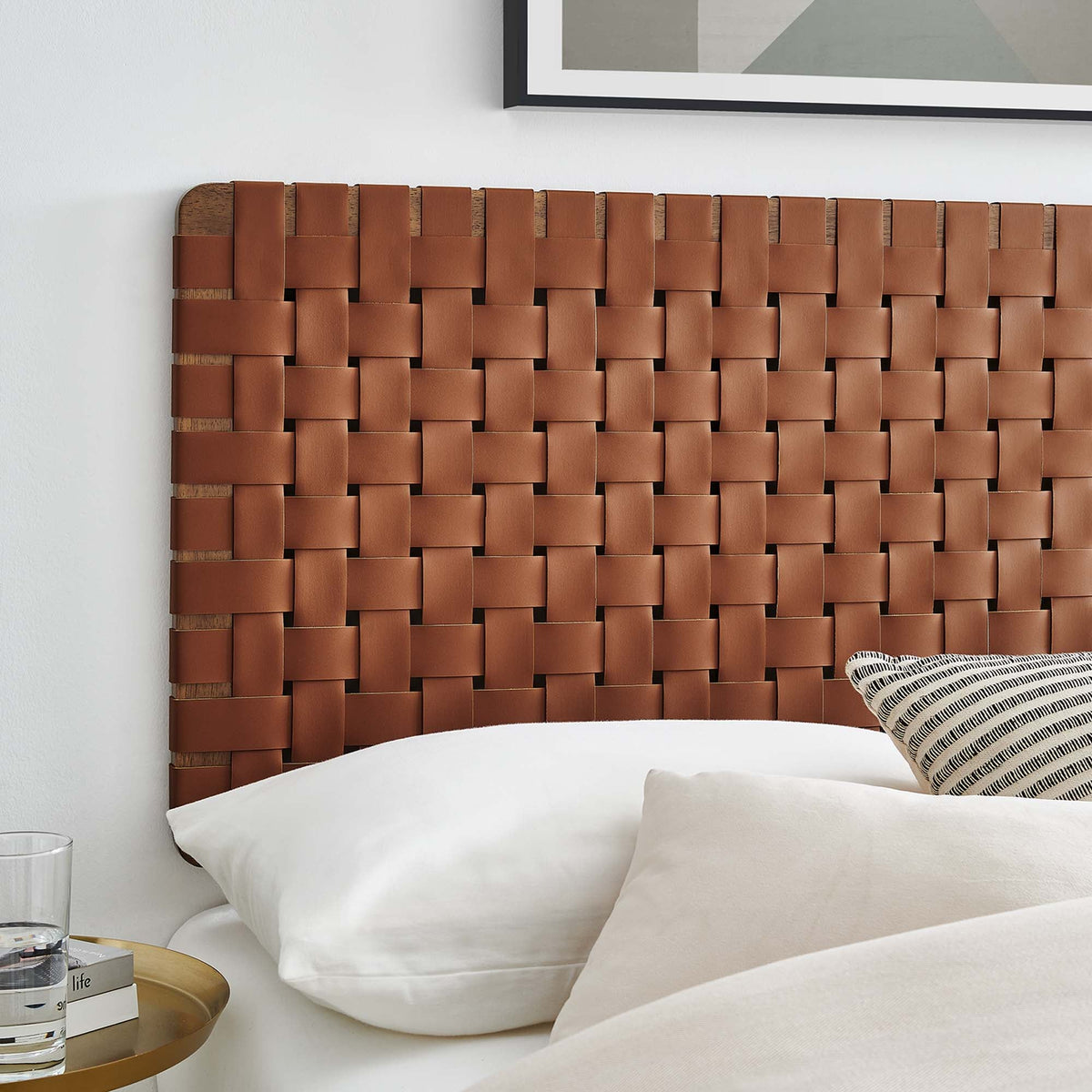 Sparta Weave Vegan Leather Full Headboard by Modway, photo 7 of 28