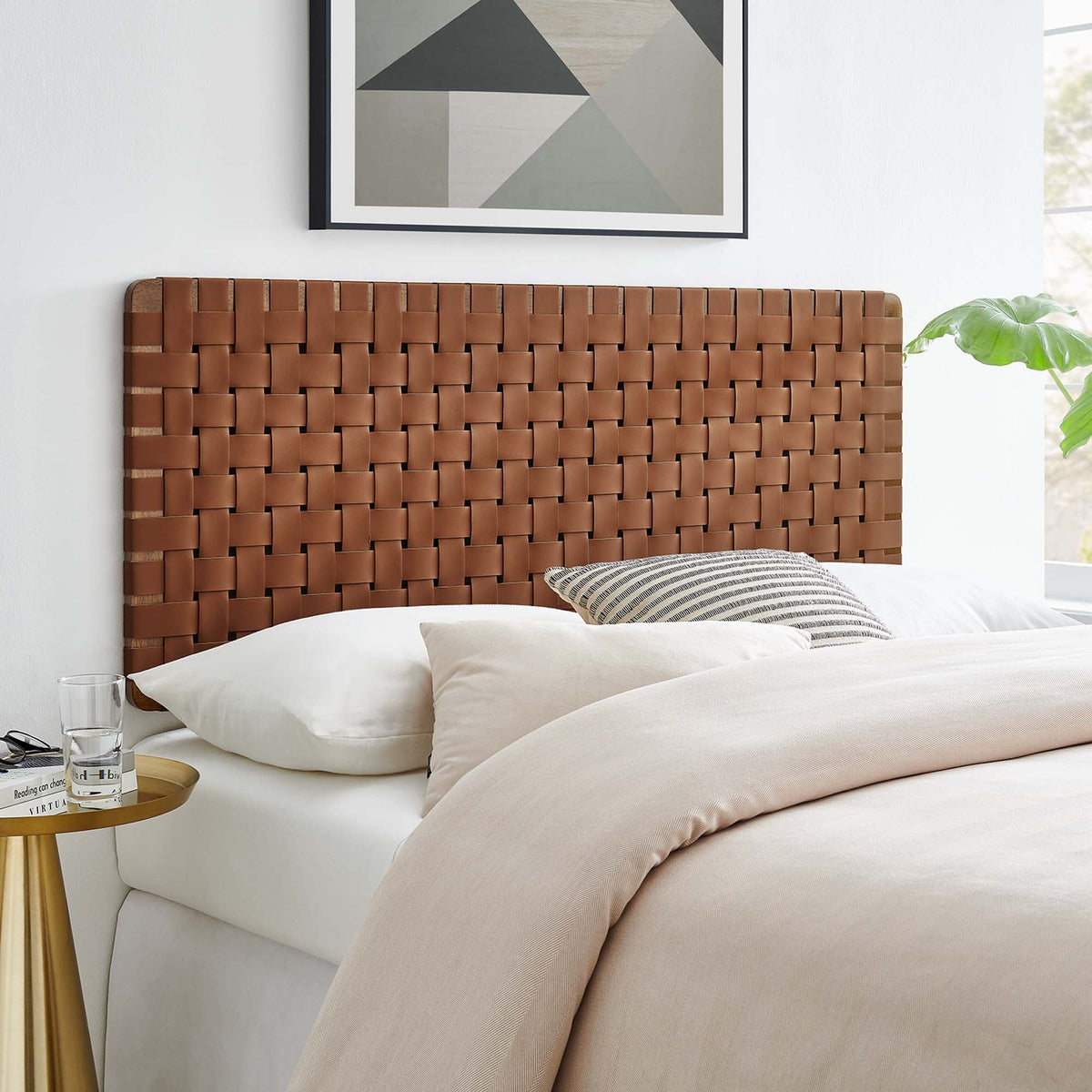 Sparta Weave Vegan Leather Full Headboard by Modway, photo 6 of 28