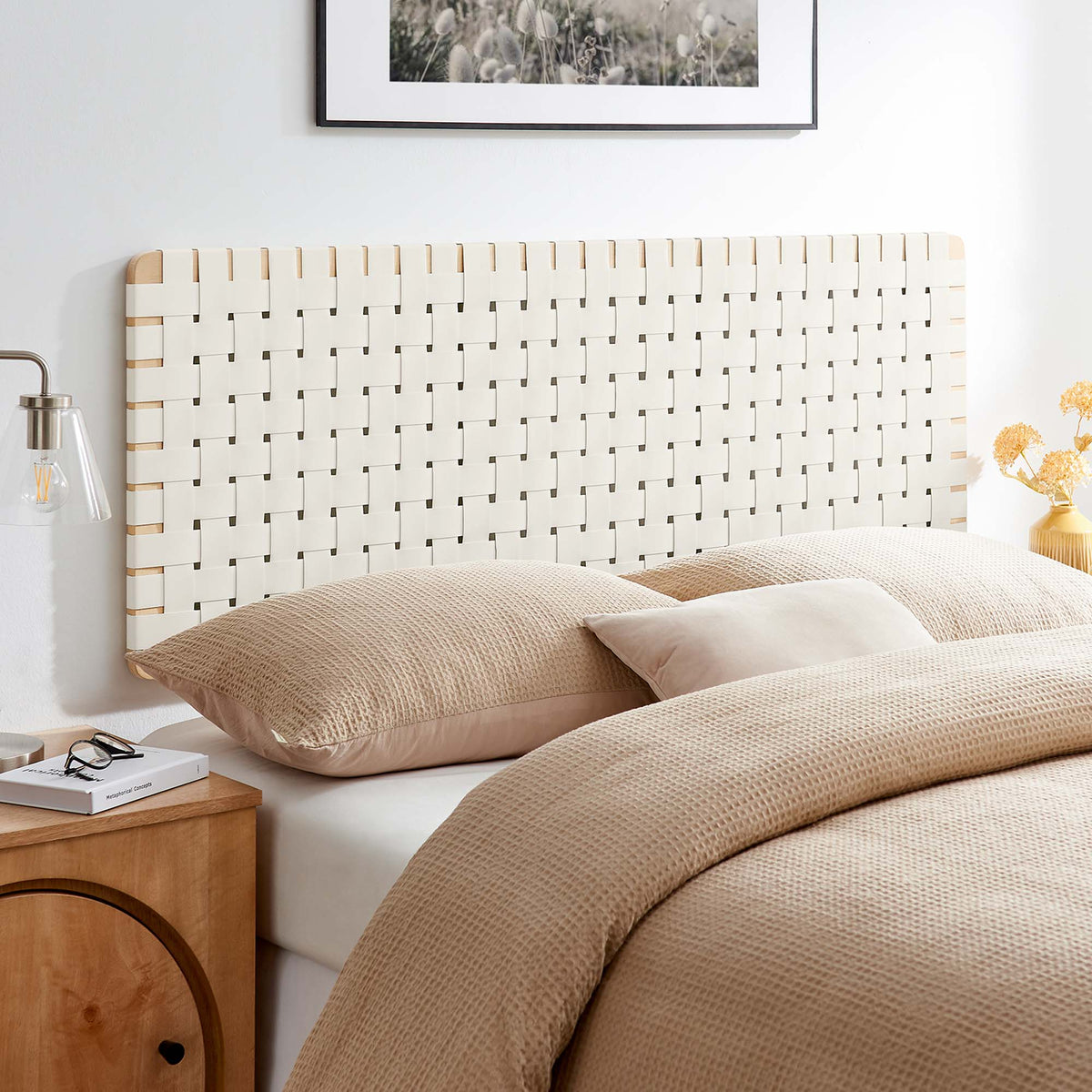 Sparta Vegan Leather Weave Queen Headboard by Modway, photo 13 of 28