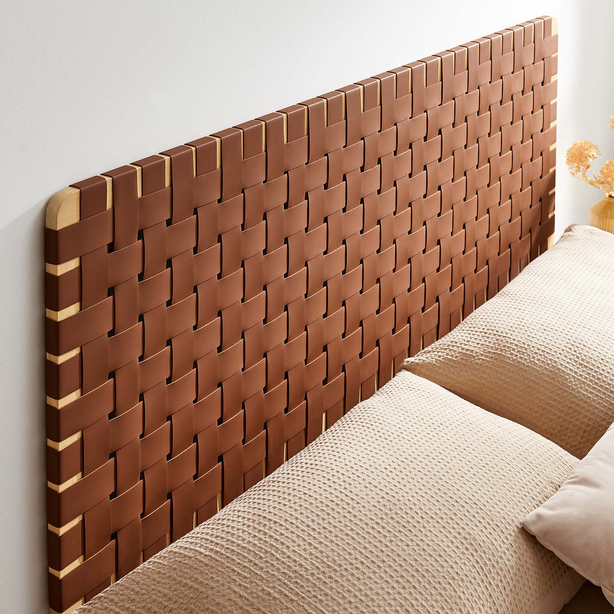 Sparta Vegan Leather Weave Queen Headboard by Modway, photo 9 of 28