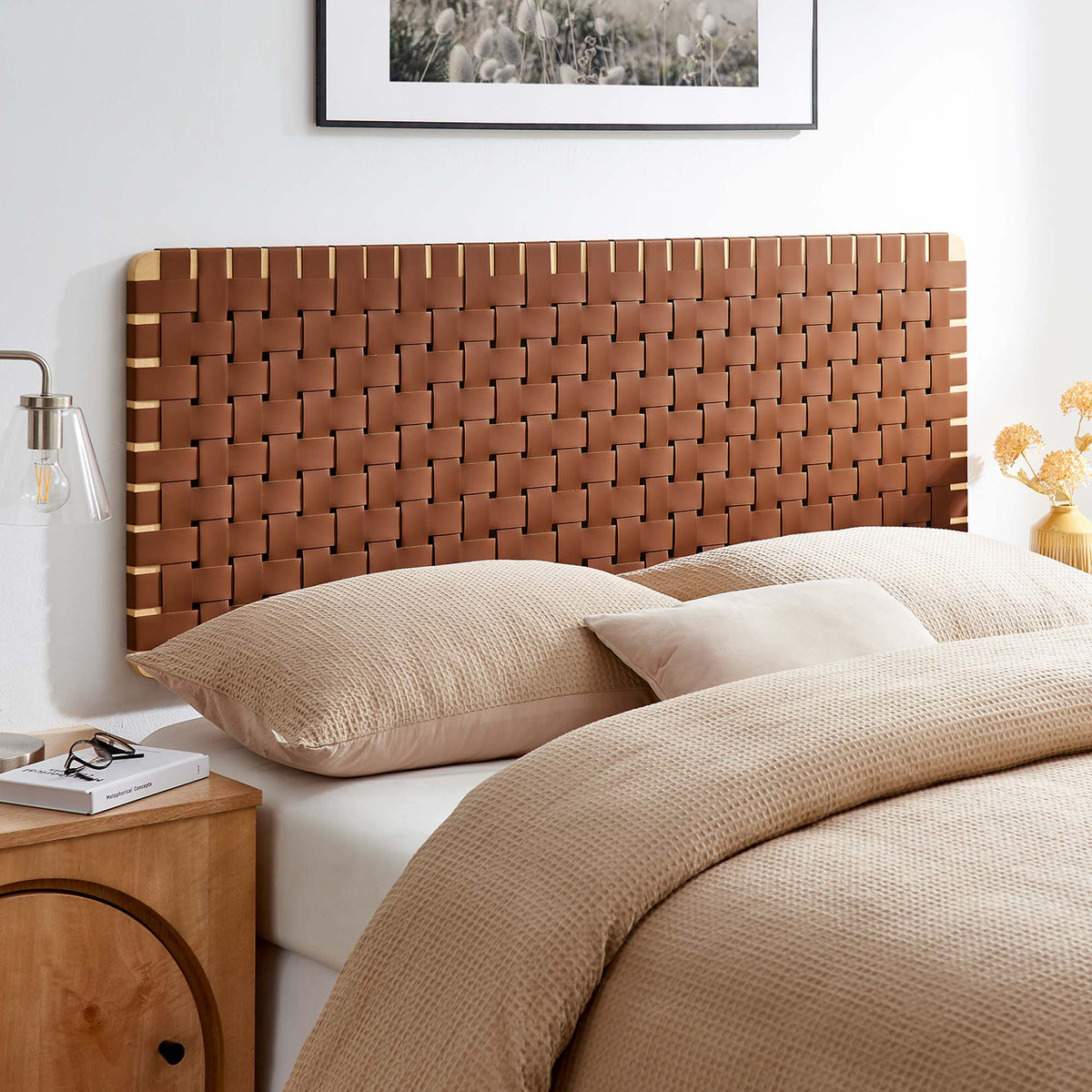 Sparta Vegan Leather Weave Queen Headboard by Modway, photo 12 of 28