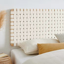 Sparta Weave Wall-Mount Vegan Leather King Headboard by HouseOfZazla