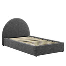 Resort Upholstered Fabric Arched Round Twin Platform Bed by Modway by HouseOfZazla