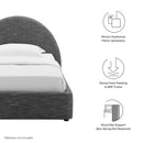 Resort Upholstered Fabric Arched Round Twin Platform Bed by Modway by HouseOfZazla