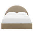 Resort Performance Velvet Arched Round Full Platform Bed by HouseOfZazla
