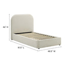 Keynote Upholstered Fabric Curved Twin Platform Bed by Modway by HouseOfZazla