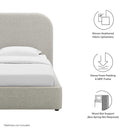 Keynote Upholstered Fabric Curved Twin Platform Bed by Modway by HouseOfZazla