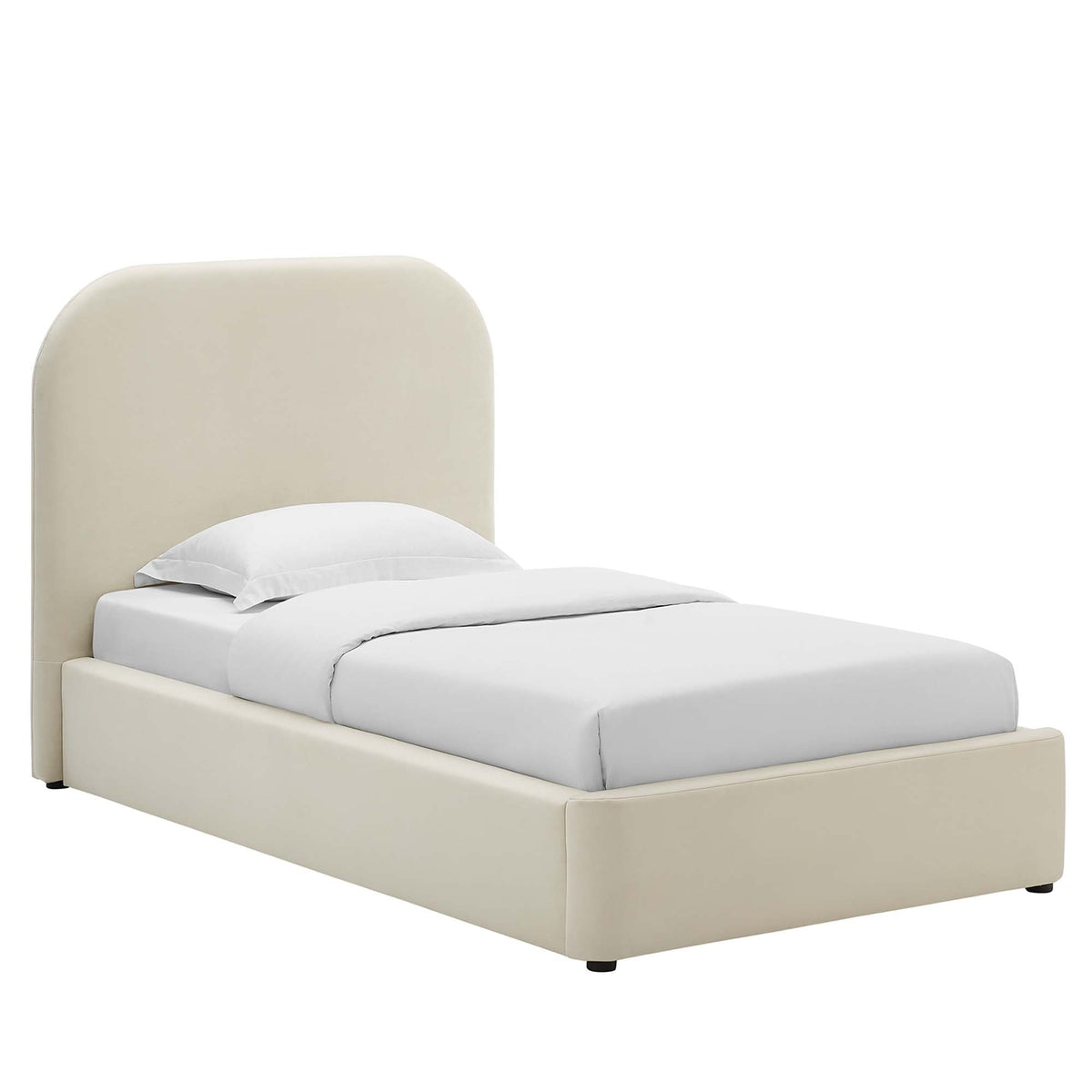 Keynote Performance Velvet Curved Twin Platform Bed by Modway, photo 14 of 14