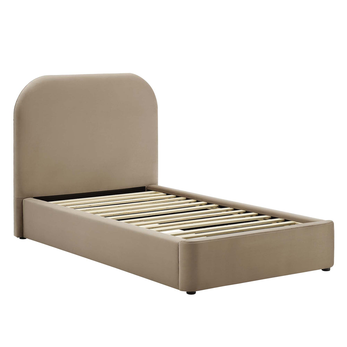Keynote Performance Velvet Curved Twin Platform Bed by Modway, photo 4 of 14
