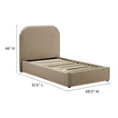 Keynote Performance Velvet Curved Twin Platform Bed by Modway by HouseOfZazla