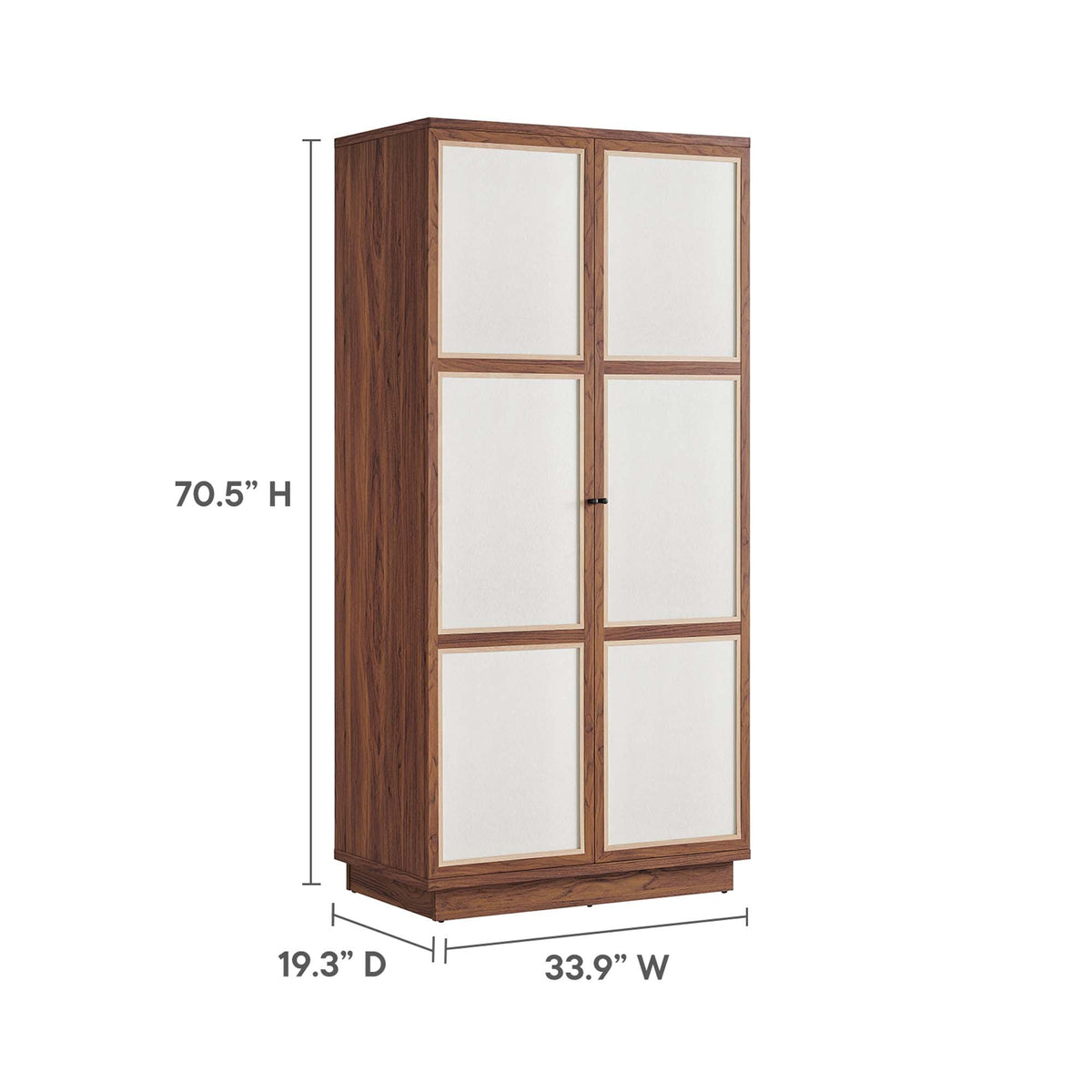 Capri 70" Tall Wood Grain Storage Cabinet by Modway, photo 3 of 7