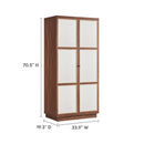 Capri 70" Tall Wood Grain Storage Cabinet by Modway by HouseOfZazla