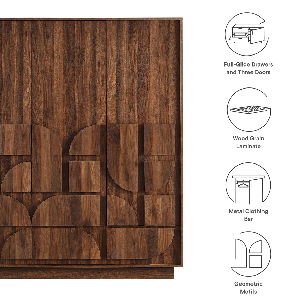 Bulwark 3-Door Wardrobe Closet by Modway, photo 2 of 7