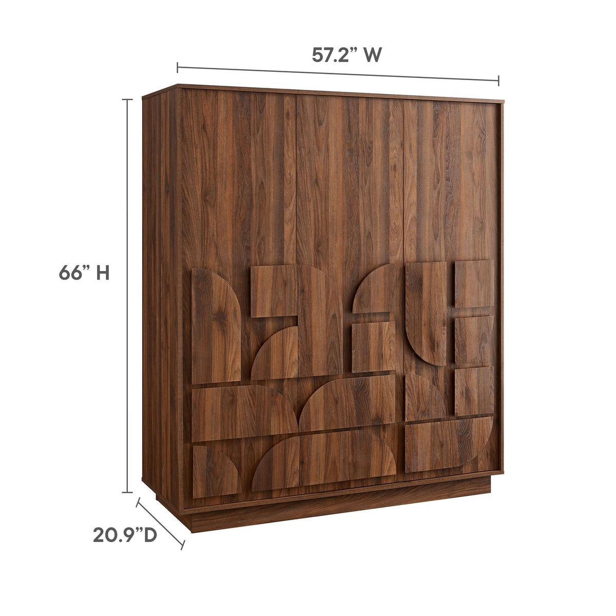 Bulwark 3-Door Wardrobe Closet by Modway, photo 3 of 7