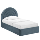 Solana Arched Performance Velvet Twin Platform Bed by HouseOfZazla