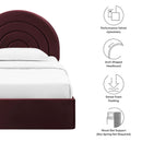 Solana Arched Performance Velvet Twin Platform Bed by HouseOfZazla