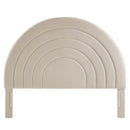 Solana Arched Performance Velvet Queen Headboard by HouseOfZazla