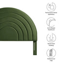 Solana Arched Performance Velvet Queen Headboard by HouseOfZazla