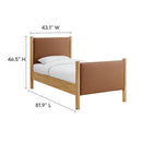Maven Twin Size Vegan Leather Upholstered Platform Bed by Modway by HouseOfZazla