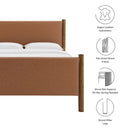 Maven Queen Size Vegan Leather Upholstered Platform Bed by HouseOfZazla