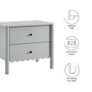 Emmeline Scalloped 2-Drawer Nightstand by Modway by HouseOfZazla