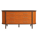 Coralie Curved 6-Drawer Vegan Leather Oval Dresser by Modway by HouseOfZazla