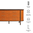 Coralie Curved 6-Drawer Vegan Leather Oval Dresser by Modway by HouseOfZazla
