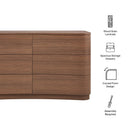 Mirae 6-Drawer Curved Dresser by Modway by HouseOfZazla