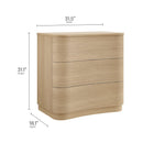 Mirae 3-Drawer Curved Compact Dresser by Modway by HouseOfZazla