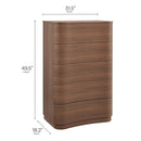 Mirae 5-Drawer Curved Dresser Chest by Modway by HouseOfZazla