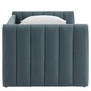 Veyla Channel Tufted Performance Velvet Twin Daybed With Trundle by HouseOfZazla