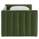 Veyla Channel Tufted Performance Velvet Twin Daybed With Trundle by HouseOfZazla