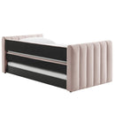 Veyla Channel Tufted Performance Velvet Twin Daybed With Trundle by HouseOfZazla