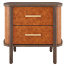Coralie 2-Drawer Curved Vegan Leather Nightstand by Modway by HouseOfZazla