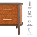 Coralie 2-Drawer Curved Vegan Leather Nightstand by Modway by HouseOfZazla