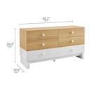 Nolia 6-Drawer Color Block Dresser by Modway by HouseOfZazla