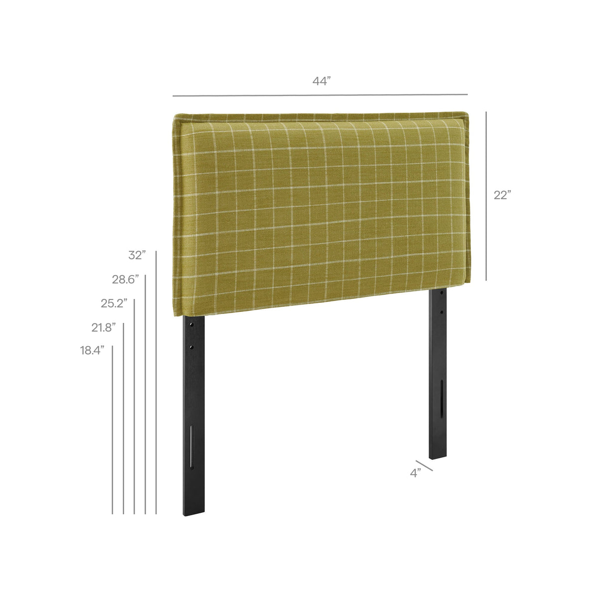 Camille Checkered Linen Blend Headboard by Modway, photo 3 of 47