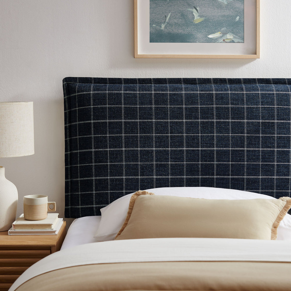 Camille Checkered Linen Blend Headboard by Modway, photo 16 of 47