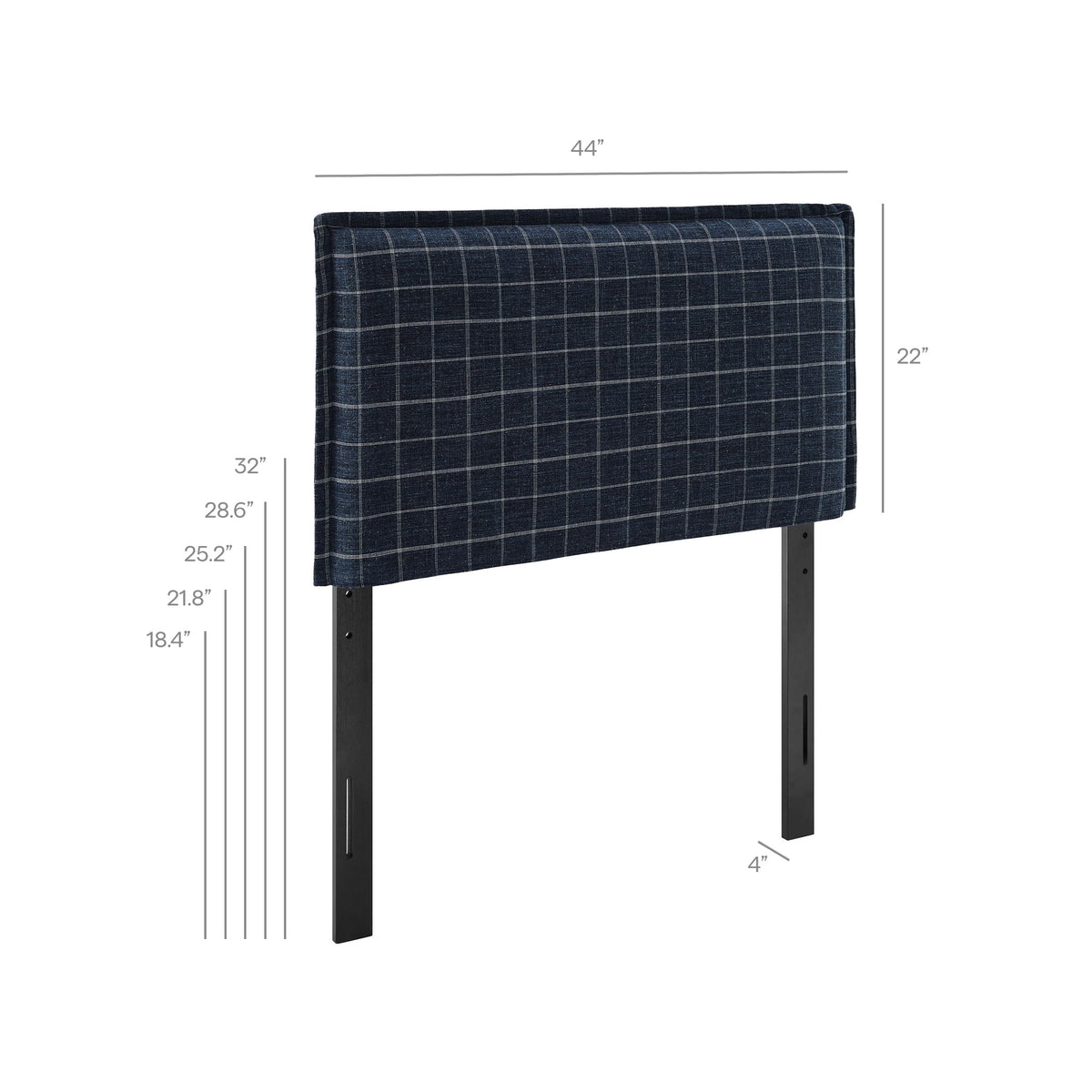 Camille Checkered Linen Blend Headboard by Modway, photo 11 of 47