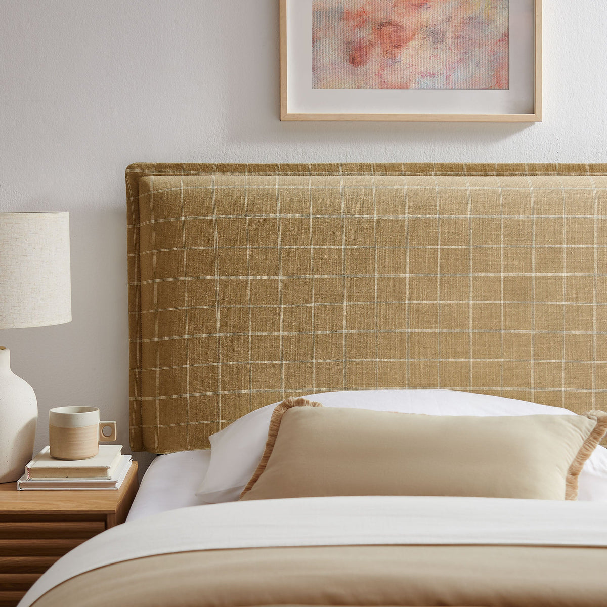 Camille Checkered Linen Blend Headboard by Modway, photo 24 of 47