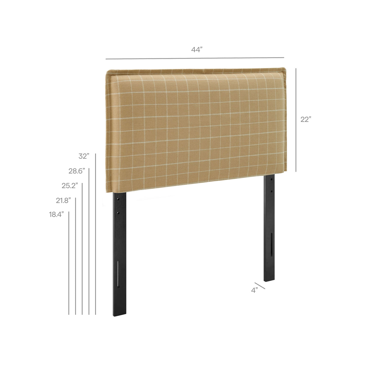 Camille Checkered Linen Blend Headboard by Modway, photo 19 of 47