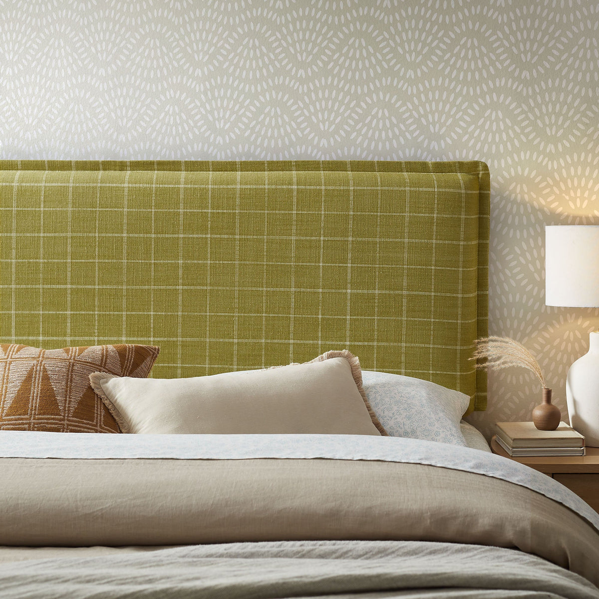 Camille Checkered Linen Blend Headboard by Modway, photo 32 of 47