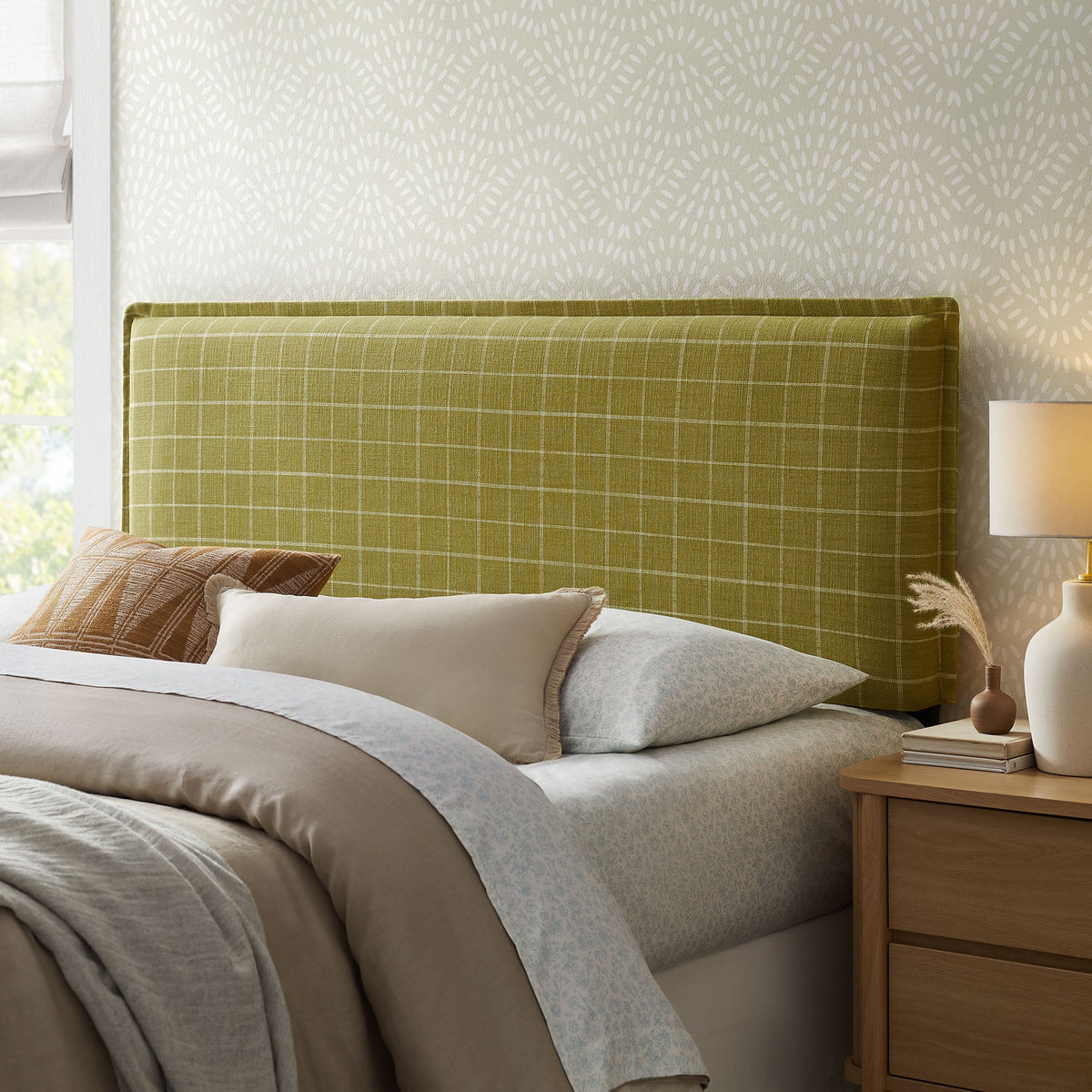 Camille Checkered Linen Blend Headboard by Modway, photo 31 of 47