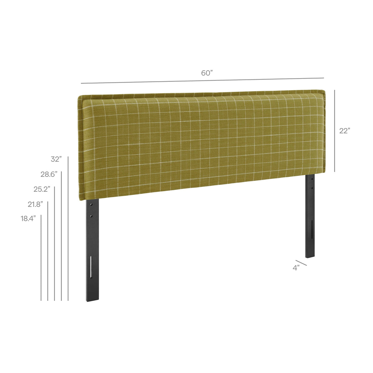 Camille Checkered Linen Blend Headboard by Modway, photo 27 of 47
