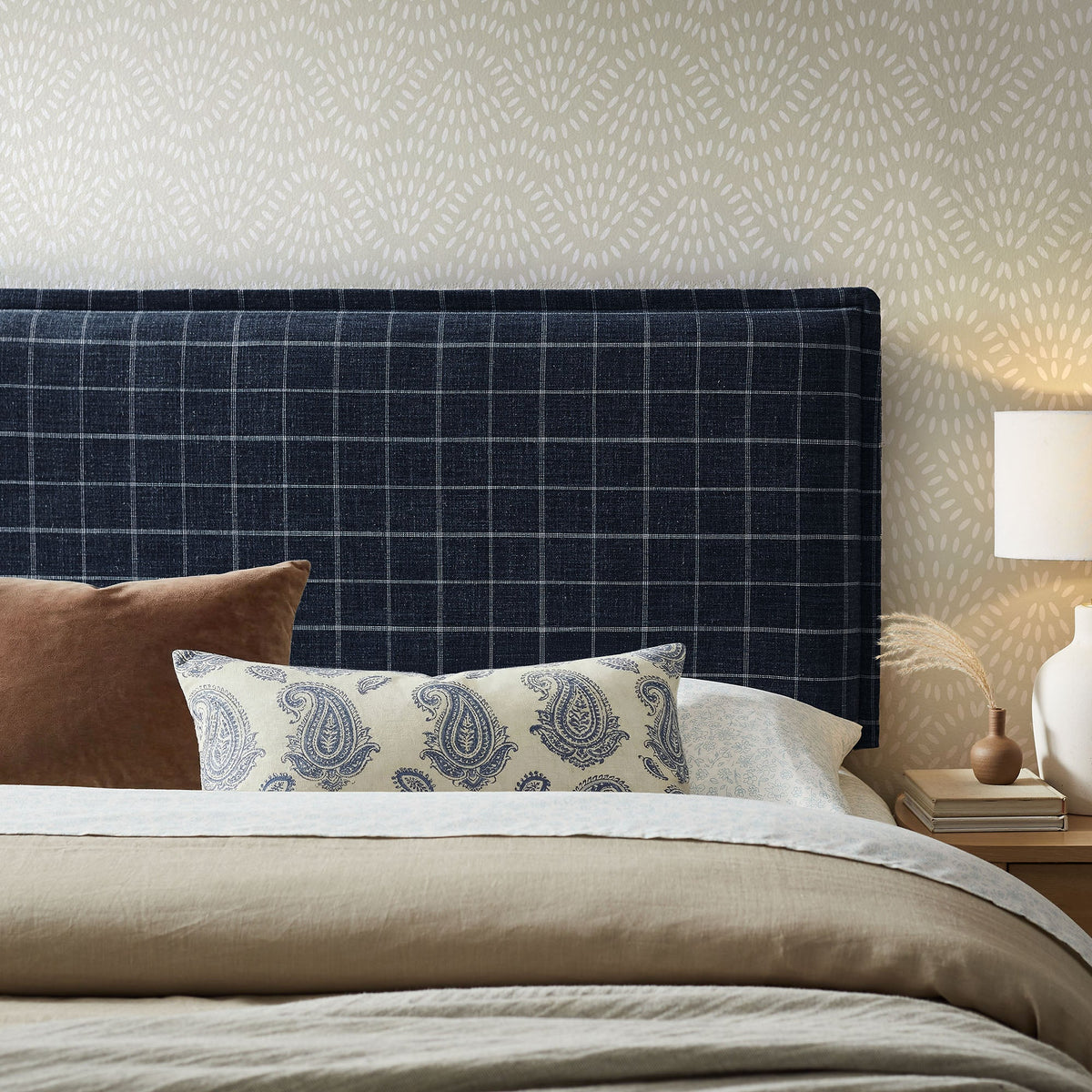 Camille Checkered Linen Blend Headboard by Modway, photo 40 of 47