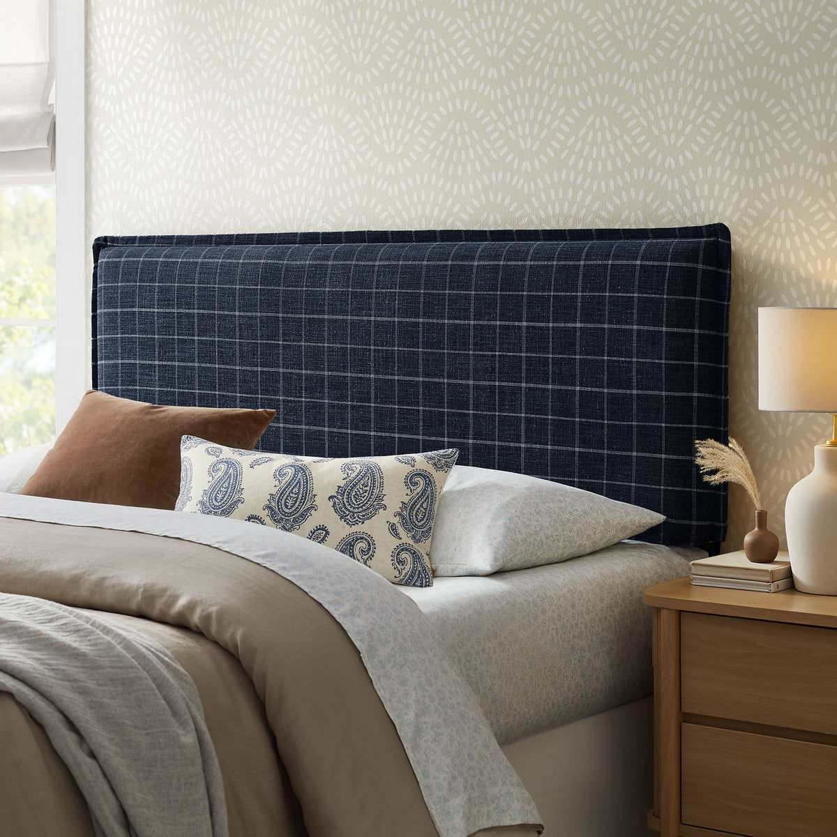 Camille Checkered Linen Blend Headboard by Modway, photo 39 of 47