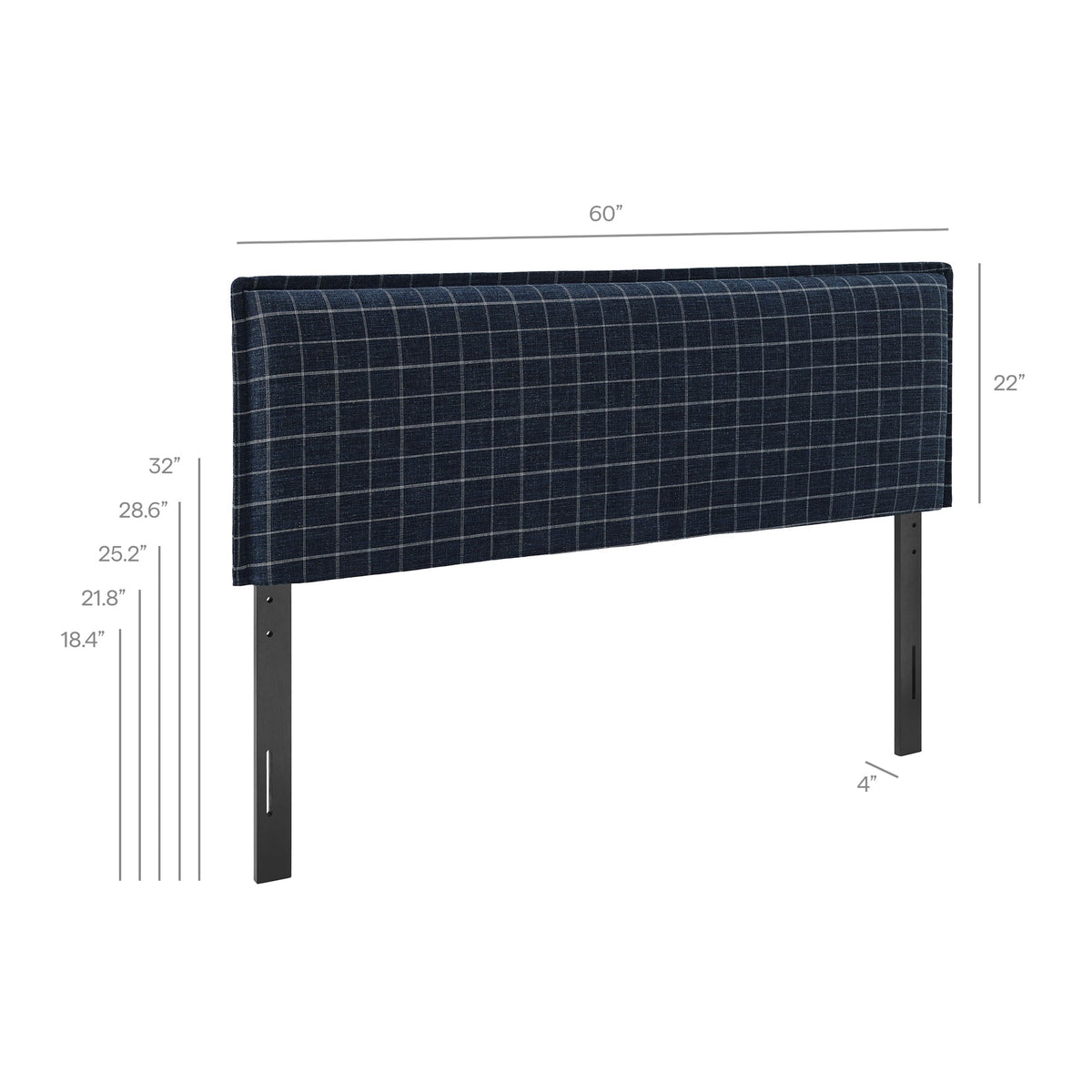 Camille Checkered Linen Blend Headboard by Modway, photo 35 of 47