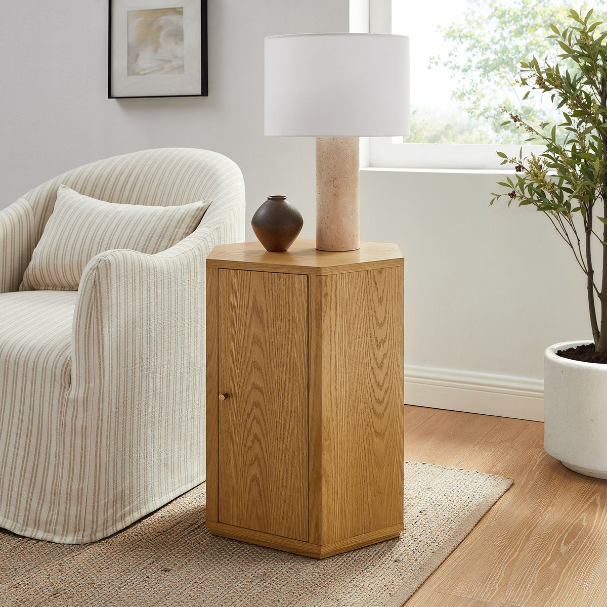 Kade Faceted Wood Side Table by Modway, photo 20 of 33