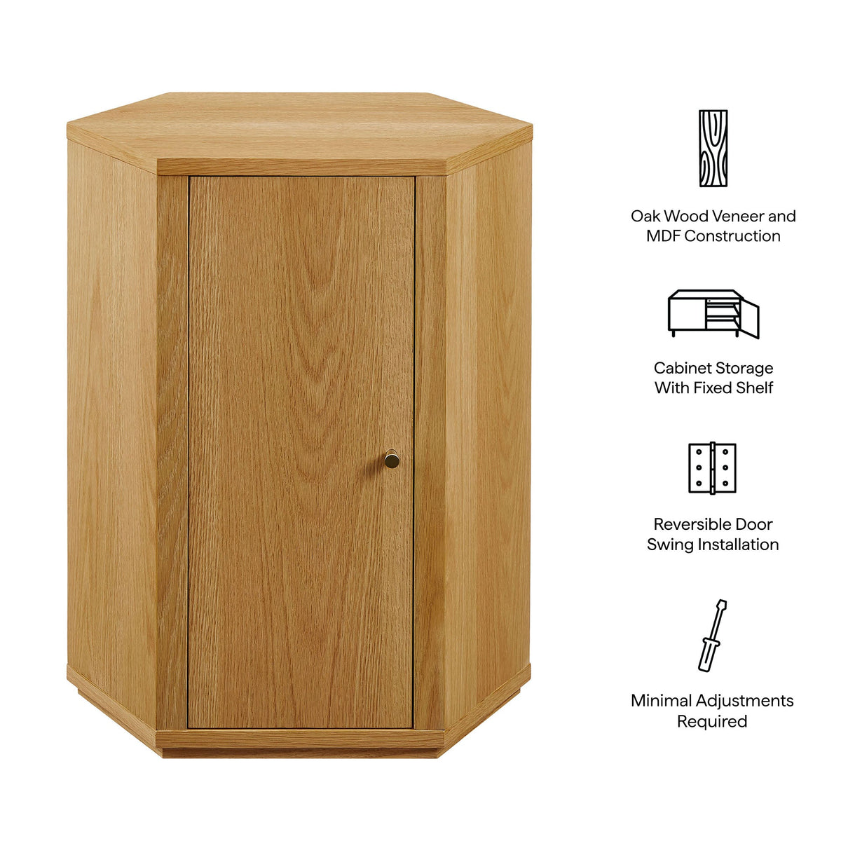 Kade Faceted Wood Side Table by Modway, photo 13 of 33
