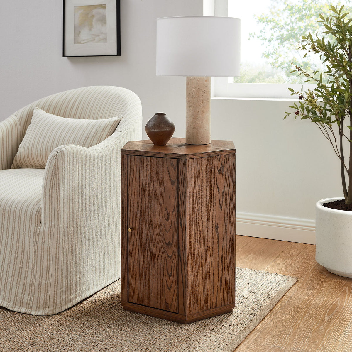 Kade Faceted Wood Side Table by Modway, photo 31 of 33